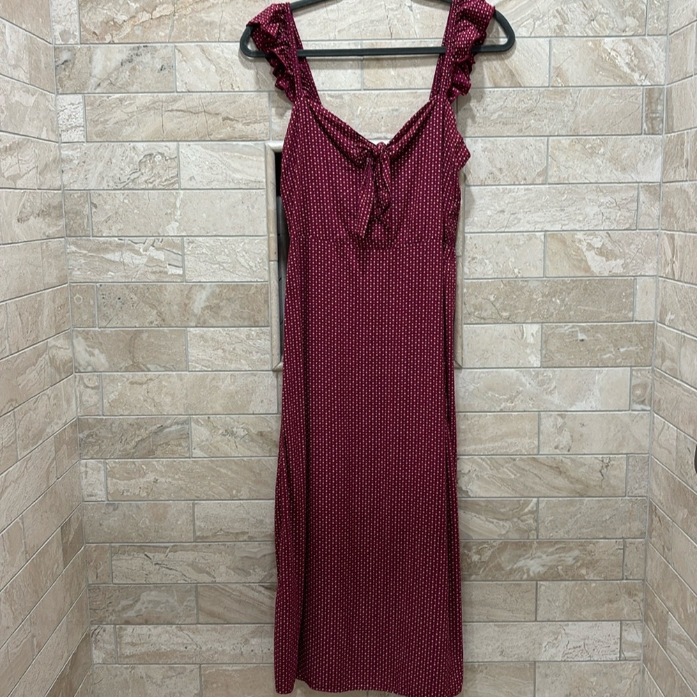 Billabong Summer Dress With Ruffle Sleeves